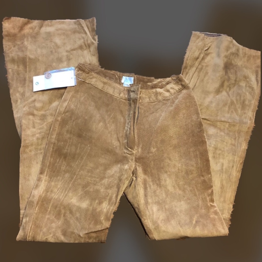 ☀️ H&M “clothes” brand tan suede pants NWT sz 8 🌿